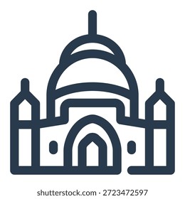 Gran Mezquita de Kuwait desde Kuwait Icono de Vector