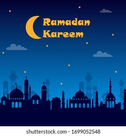 Grand Mosque a new vector. Islam, Moslem, Praying. flat design illustration.

