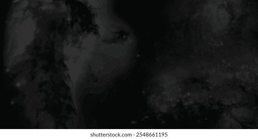 Grand and mystical depiction of the universe with swirling dark nebulae and subtle highlights of starlight in a cosmic void
