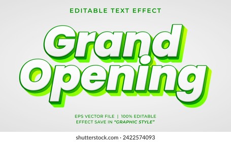 Grand opening 3d editable text effect template