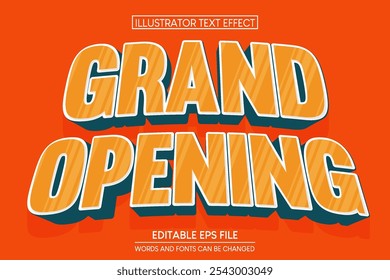 Grand opening 3d editable text effect