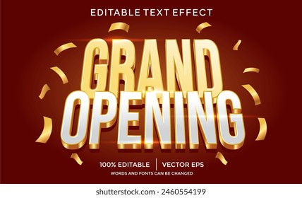 grand opening 3D text effect template