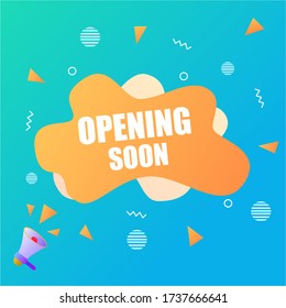 Grand opening background with flat design