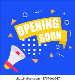 Grand opening background with flat design