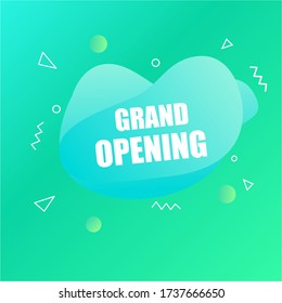Grand opening background with flat design