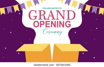Grand opening background in flat style