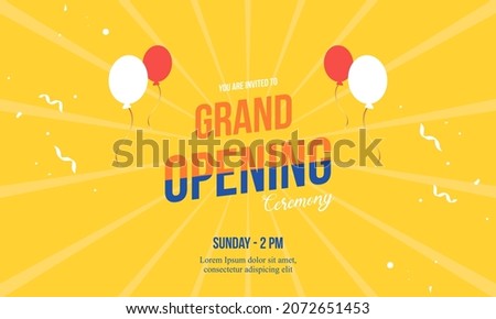 Grand opening background in flat style