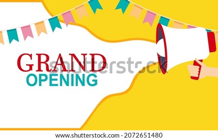 Grand opening background in flat style