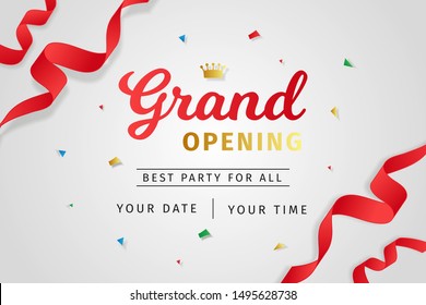 Grand opening background realistic style