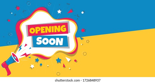 Grand opening background template flat design