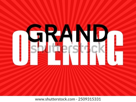 Grand Opening banner - catchy typographic, poster template