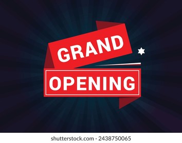 Grand Opening banner. coming soon Vector templete. design element for opening ceremony.