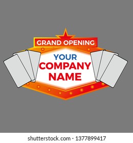 grand opening banner, company banner