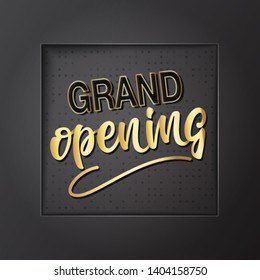 Grand opening banner design. Vector illustration.