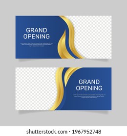 Grand opening banner design. - Vector.
