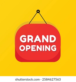 Grand opening banner, poster element modern icon. vector sign, design isolated white background.