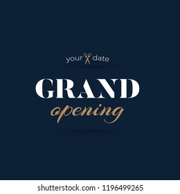 grand opening banner, poster, vector design