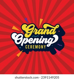Grand opening ceremony invitation template layout Vector Image, opening  ceremony 