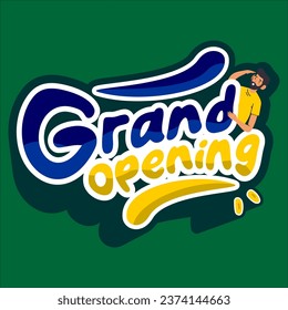 Grand Opening Banner. Vector Illustration