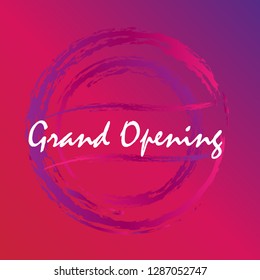 grand opening, beautiful greeting card background or banner with circle theme. design illustration - Vector