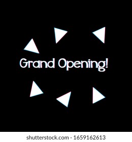 grand opening, beautiful greeting card background or template banner with black theme. vector design illustration