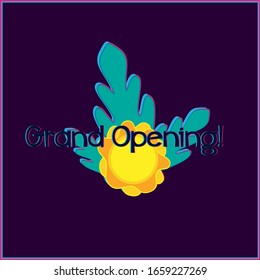 grand opening, beautiful greeting card background or template banner with summer theme. vector design illustration