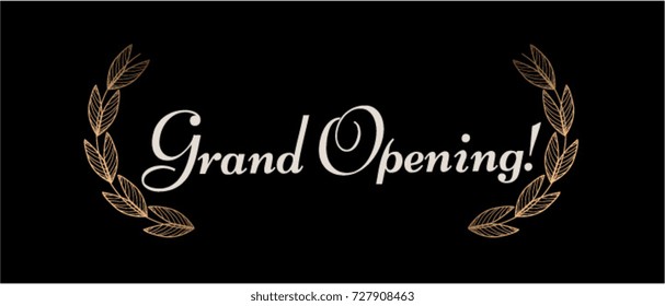 Grand Opening, Beautiful greeting card poster