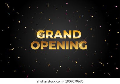 Grand Opening Card  Background. Vector Illustration