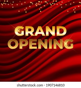 Grand Opening Card  Background. Vector Illustration