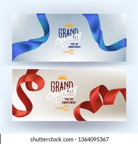 Grand opening cards. Vector illustration