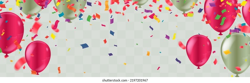 Grand opening ceremony with balloon,and confetti, for Retail, Shopping or Black Friday Promotion in style