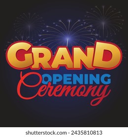 Grand opening ceremony banner design vector 
