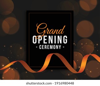 grand opening ceremony invitation template design