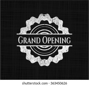 Grand Opening with chalkboard texture