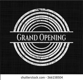Grand Opening with chalkboard texture