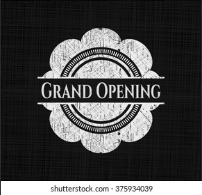 Grand Opening with chalkboard texture