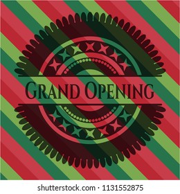 Grand Opening christmas badge background.
