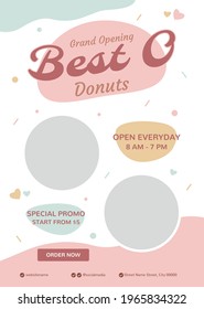 Grand Opening Coffee Shop Flyer Template A4 Size With Bleeds And High Resolution Vector