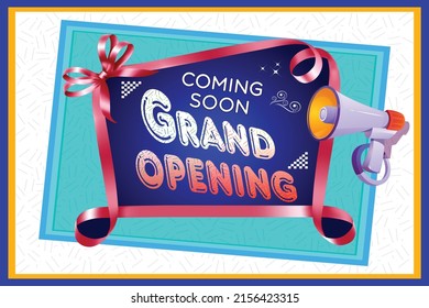 
Grand Opening Coming soon background Banner Design Illustrations Shape, Business Promotion Ad Poster