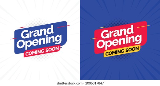 Grand Opening. Coming Soon Banner Template.