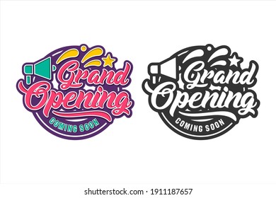 Grand Opening coming soon vector design set