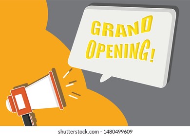 Grand opening concept. Vector illustration