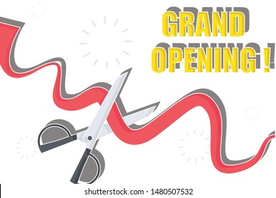 Grand opening  concept. Vector illustration.
