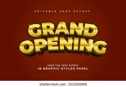 Grand Opening editable text effect template