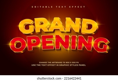 Grand Opening editable text effect template