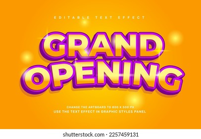 Grand Opening editable text effect template