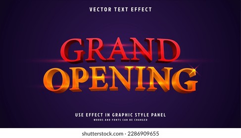 Grand Opening Editable Text Effect