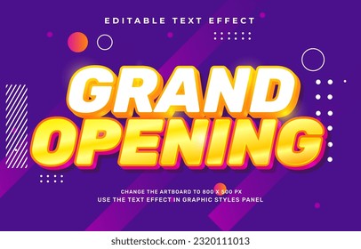 Plantilla de efecto de texto editable de Grand Opening