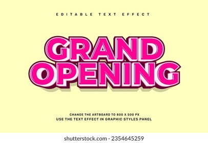 Grand opening editable text effect template