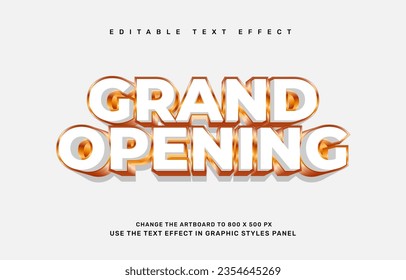 Grand opening editable text effect template